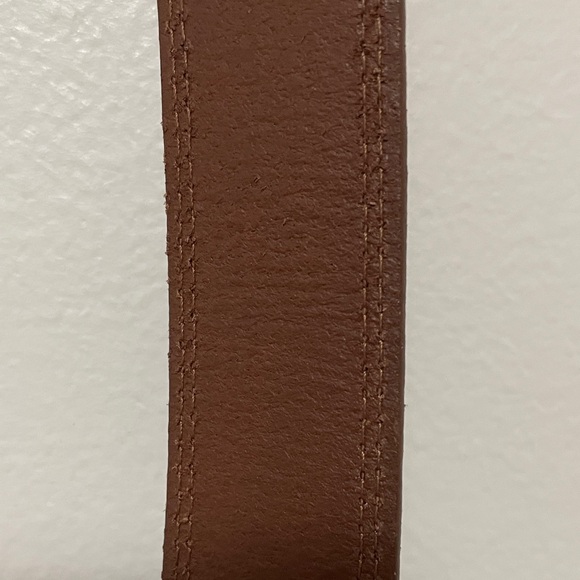 NWT ZARA Tan Leather Skinny Belt - Picture 6 of 6